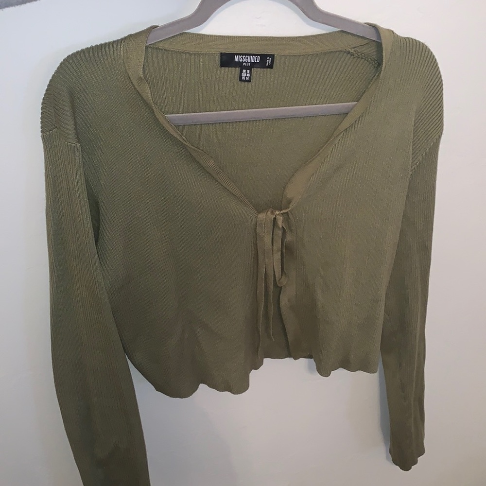 Misguided sweater and crop top set